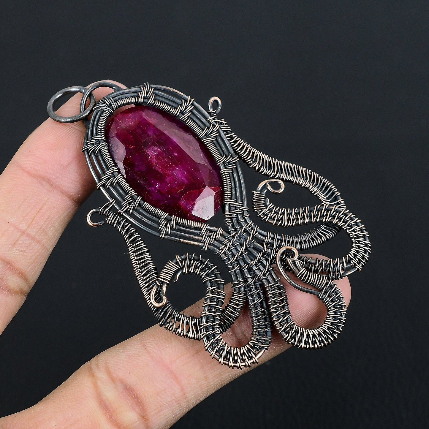Kashmir Red Ruby Gemstone Pendant