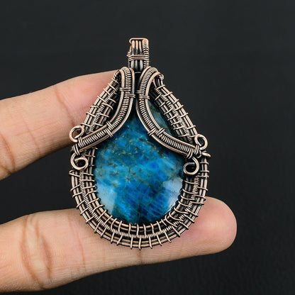Neon Blue Apatite Gemstone Pendant
