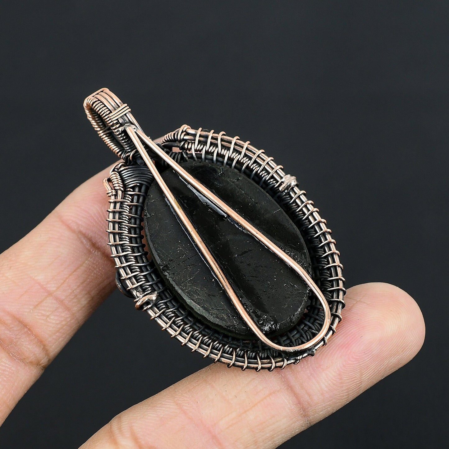 Black Tourmaline Gemstone Pendant
