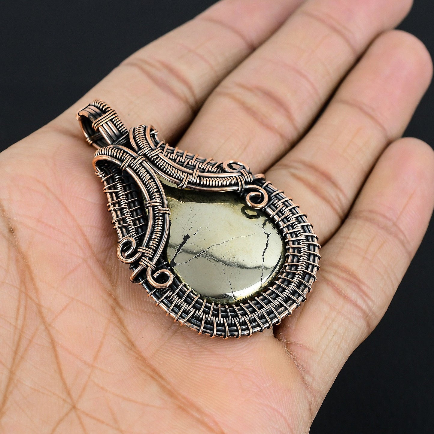 Golden Pyrite Gemstone Pendant