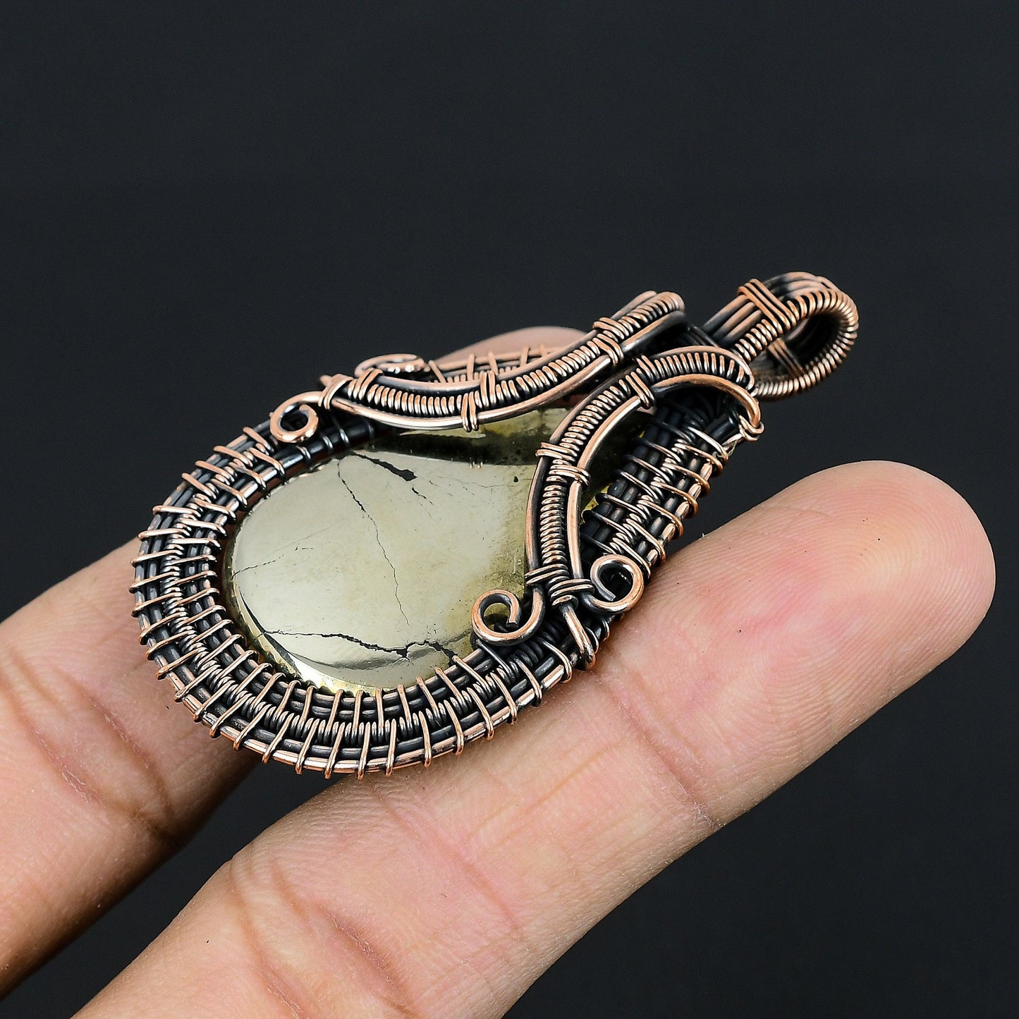 Golden Pyrite Gemstone Pendant
