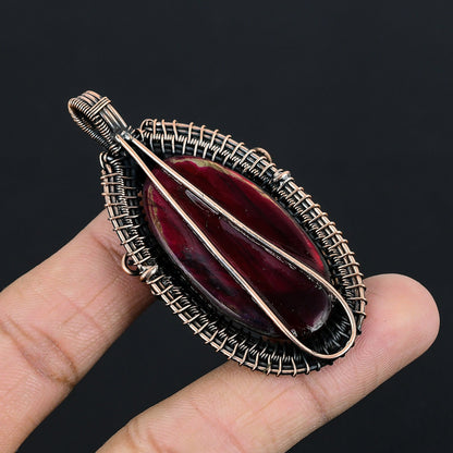 Red Fire Labradorite Gemstone Pendant