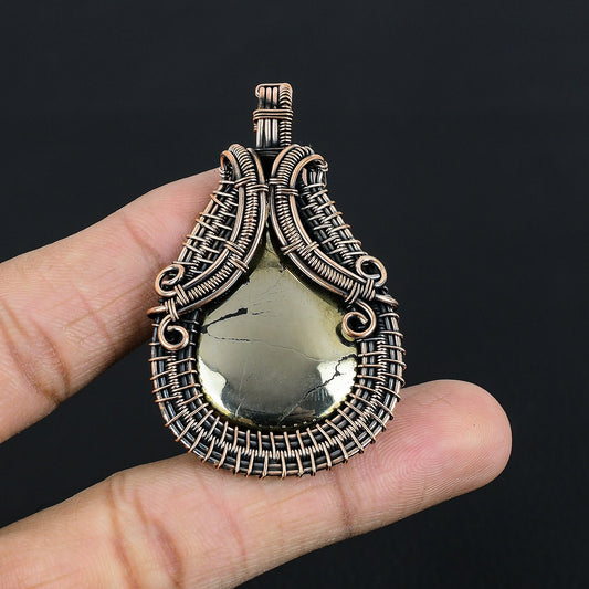 Golden Pyrite Gemstone Pendant