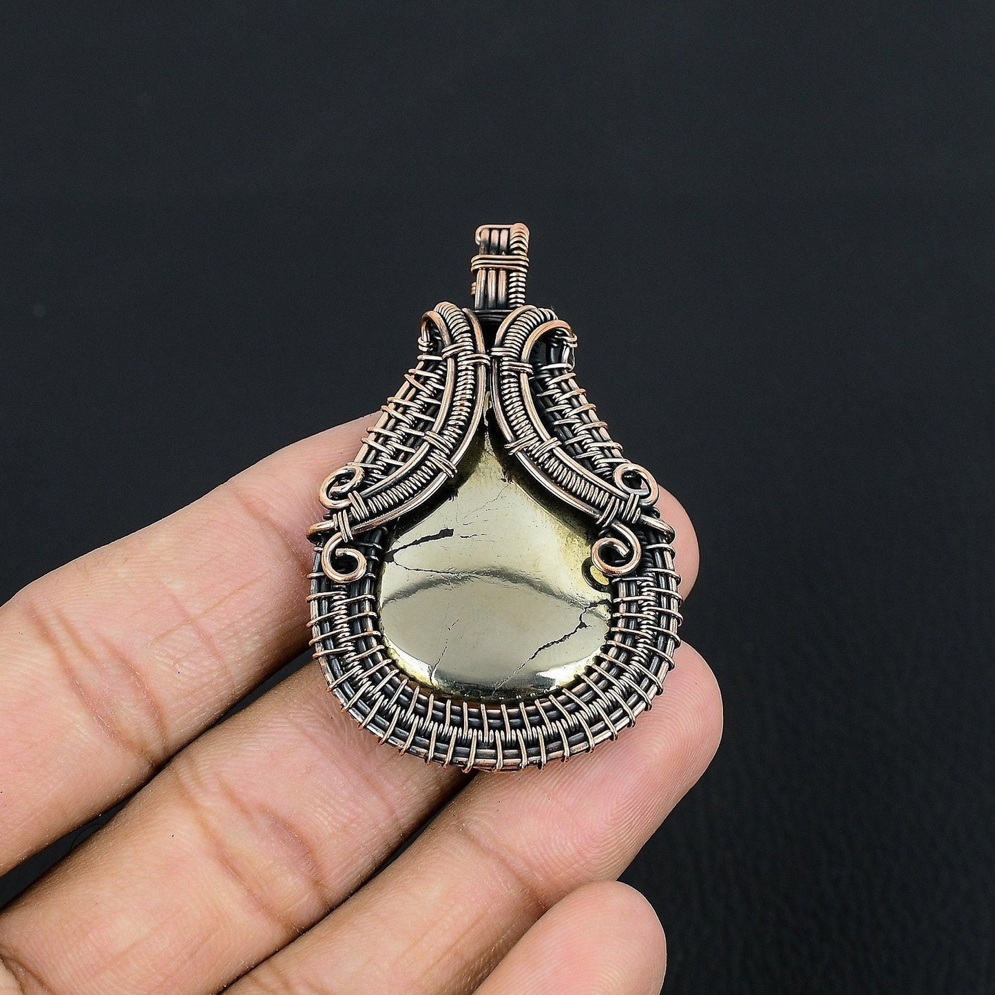 Golden Pyrite Gemstone Pendant