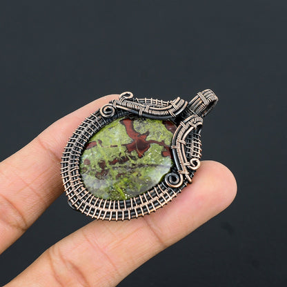 Green Bloodstone Gemstone Pendant