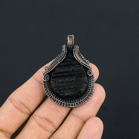 Black Tourmaline Gemstone Pendant