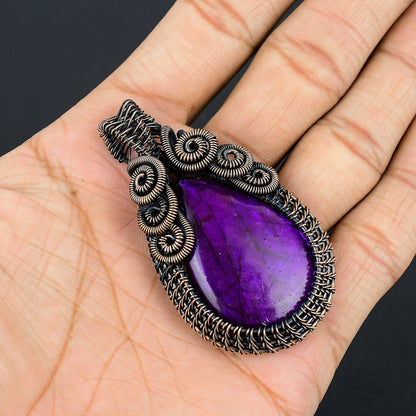 Purple Labradorite Gemstone Pendant