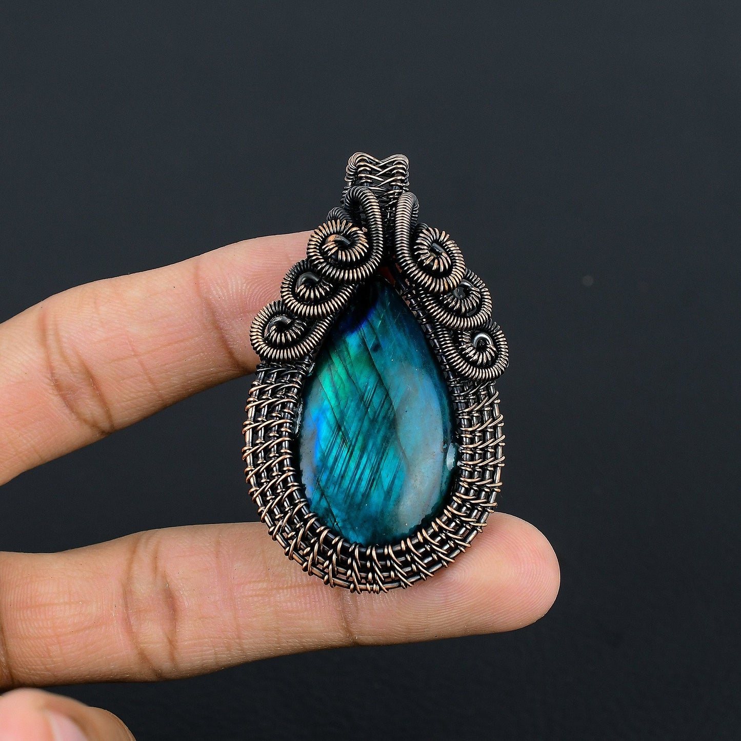 Blue Labradorite Gemstone Pendant