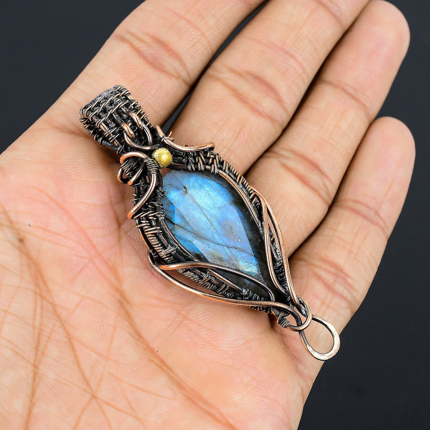 Blue Labradorite Gemstone Pendant