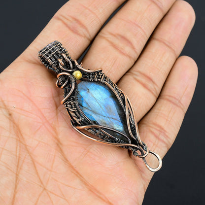 Blue Labradorite Gemstone Pendant