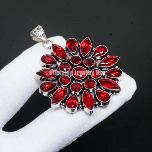 Red Garnet Gemstone Pendant
