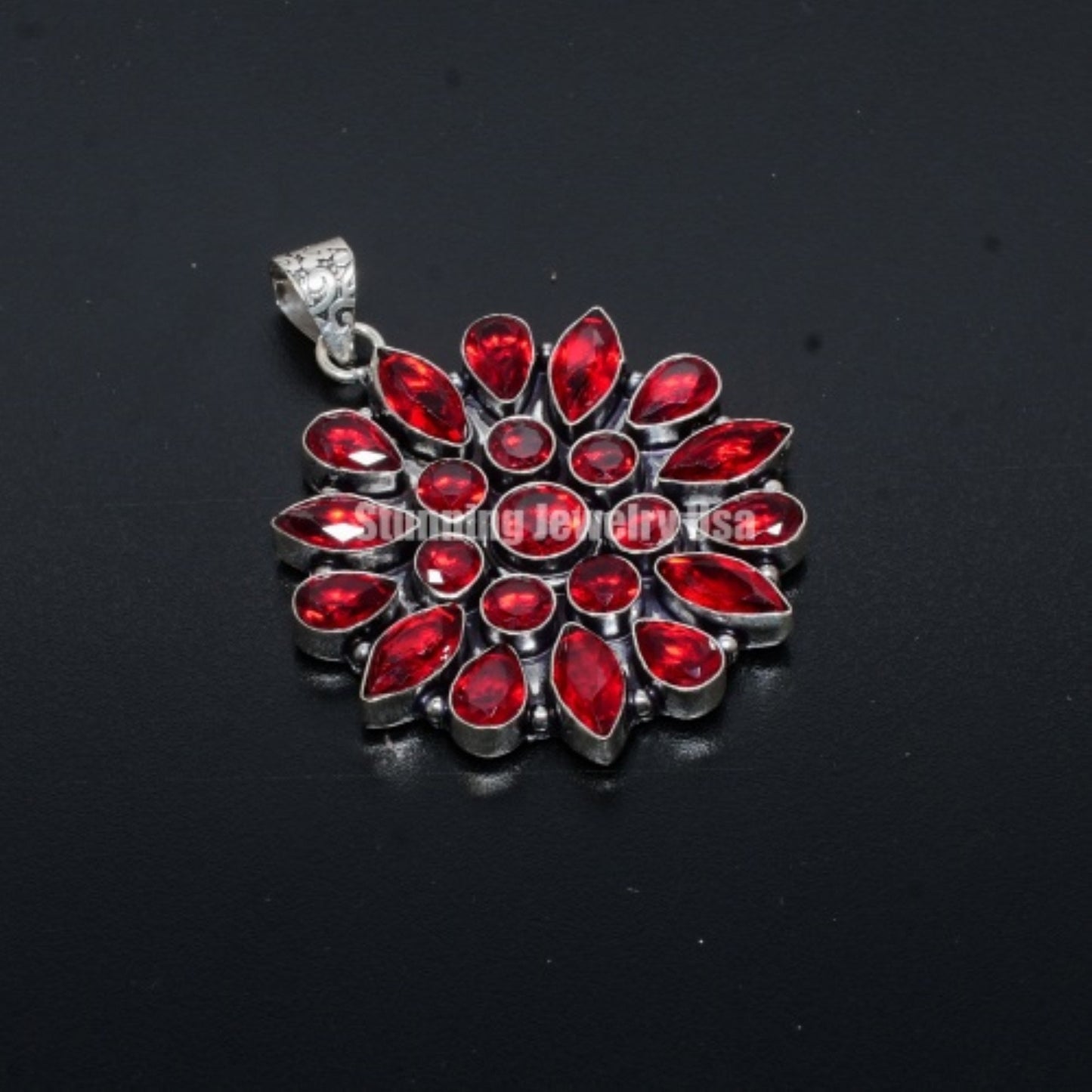 Red Garnet Gemstone Pendant