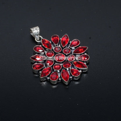 Red Garnet Gemstone Pendant