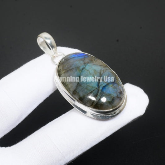 Blue Labradorite Gemstone Pendant