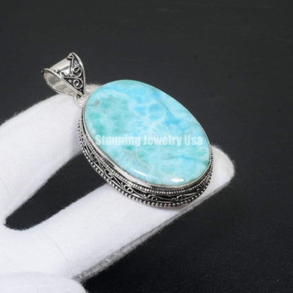 Blue Larimar Gemstone Pendant