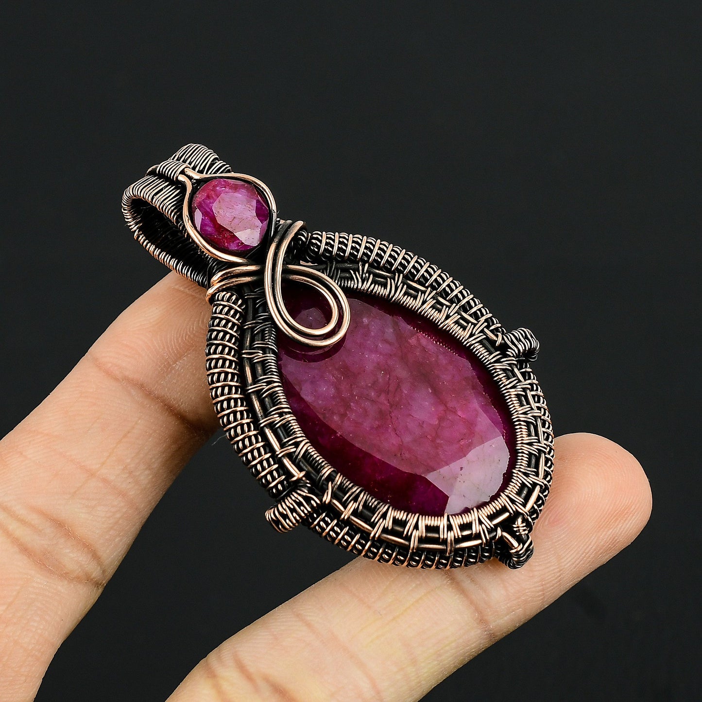 Kashmir Red Ruby Gemstone Pendant