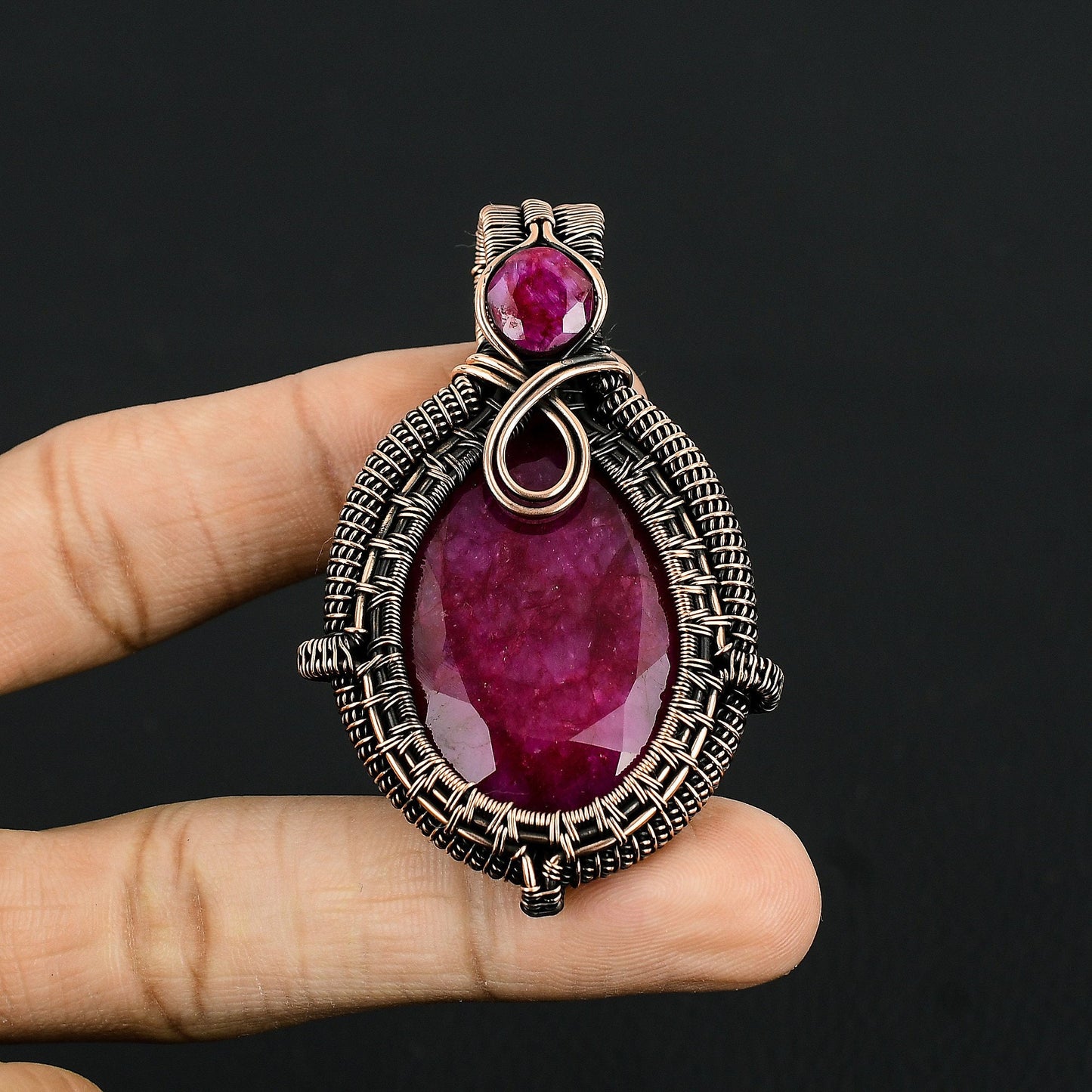 Kashmir Red Ruby Gemstone Pendant
