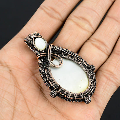 White Mother of Pearl Gemstone Pendant