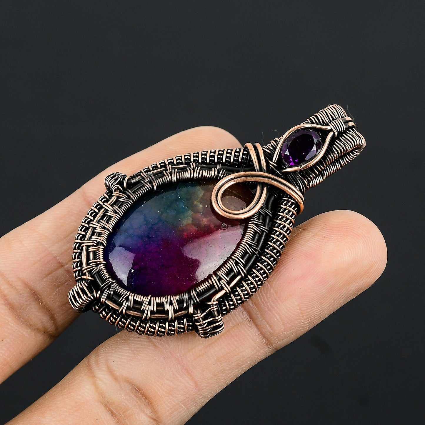 Rainbow Solar Quartz Gemstone Pendant