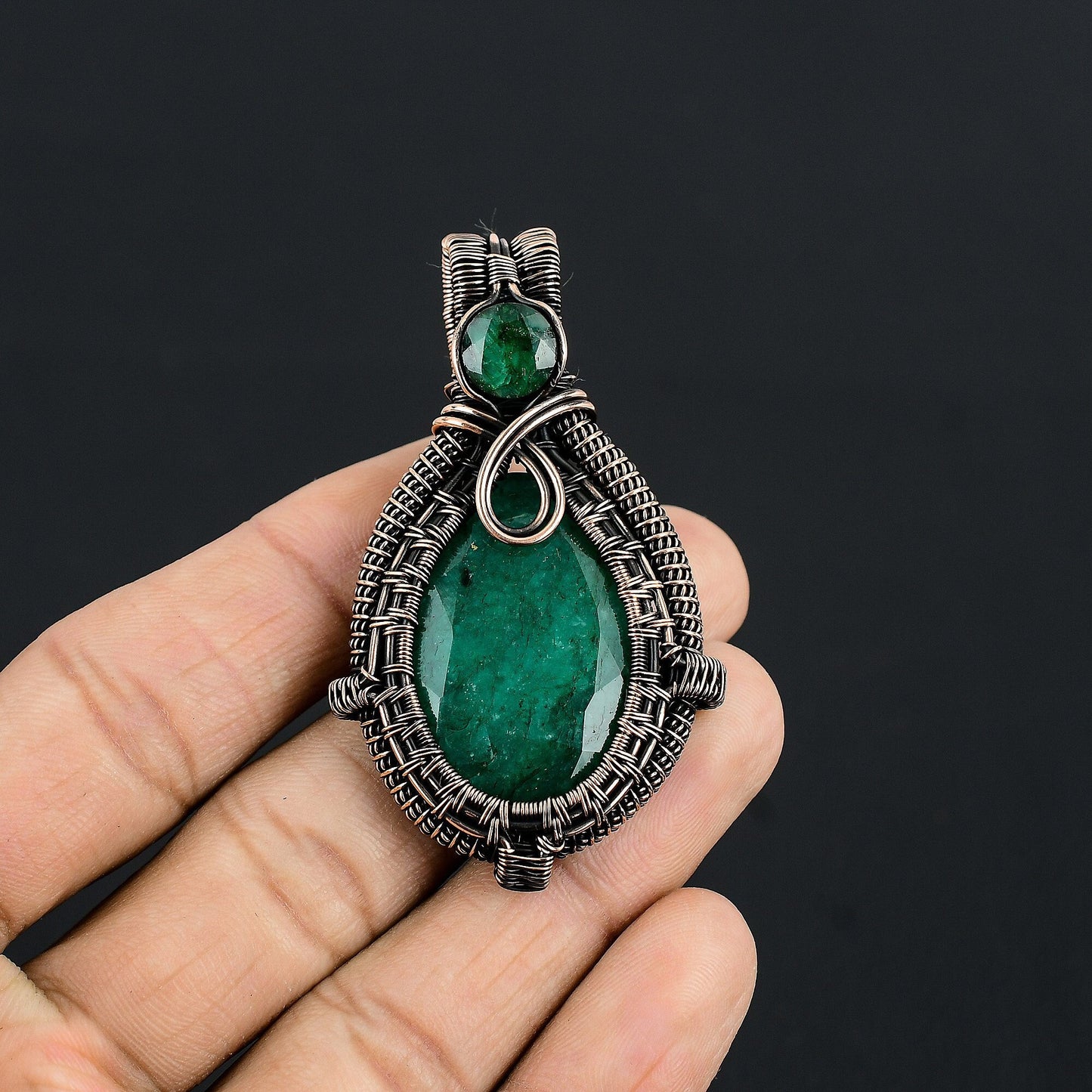 Green Emerald Gemstone Pendant