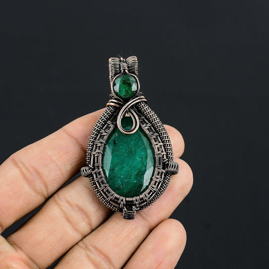 Green Emerald Gemstone Pendant