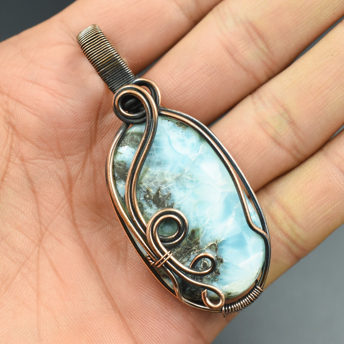 Blue Larimar Gemstone Pendant