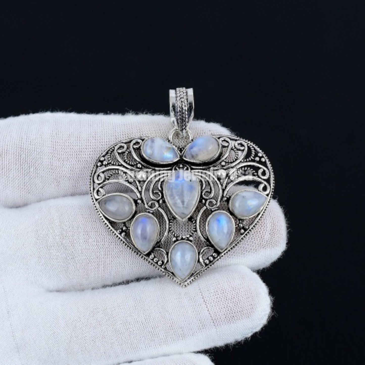 Rainbow Moonstone Gemstone Pendant