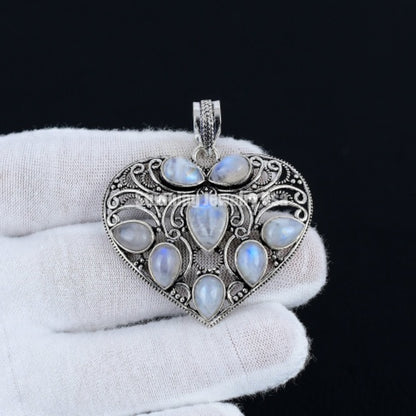 Rainbow Moonstone Gemstone Pendant