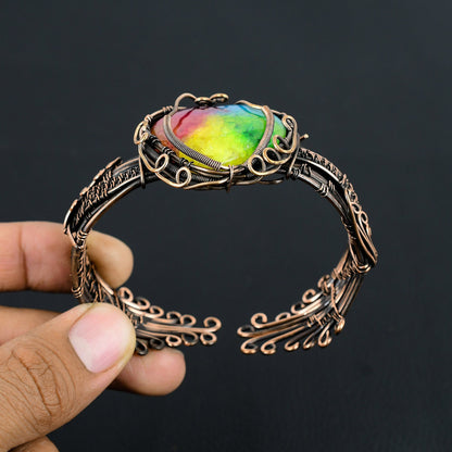 Rainbow Solar Quartz Gemstone Bangle