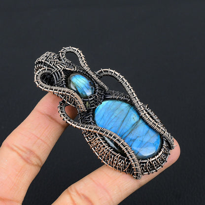Blue Labradorite Gemstone Pendant