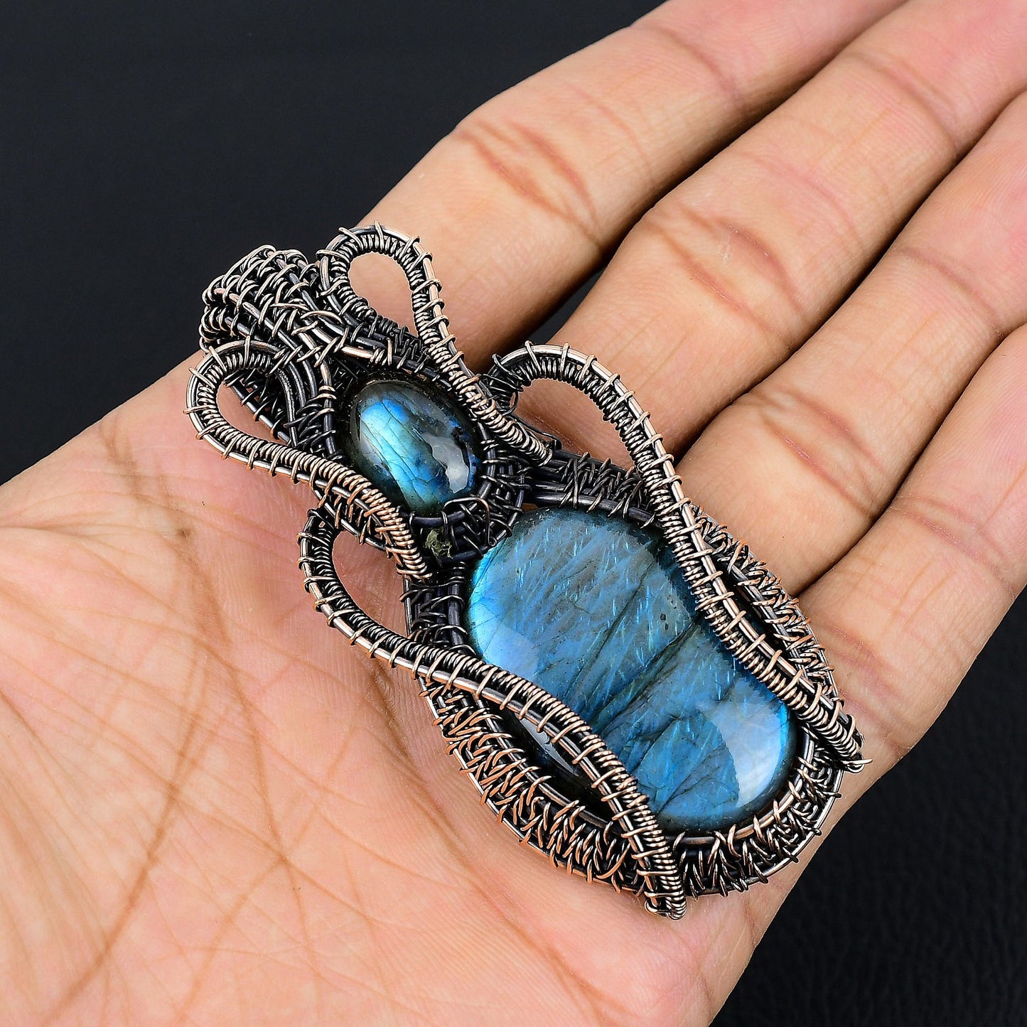 Blue Labradorite Gemstone Pendant