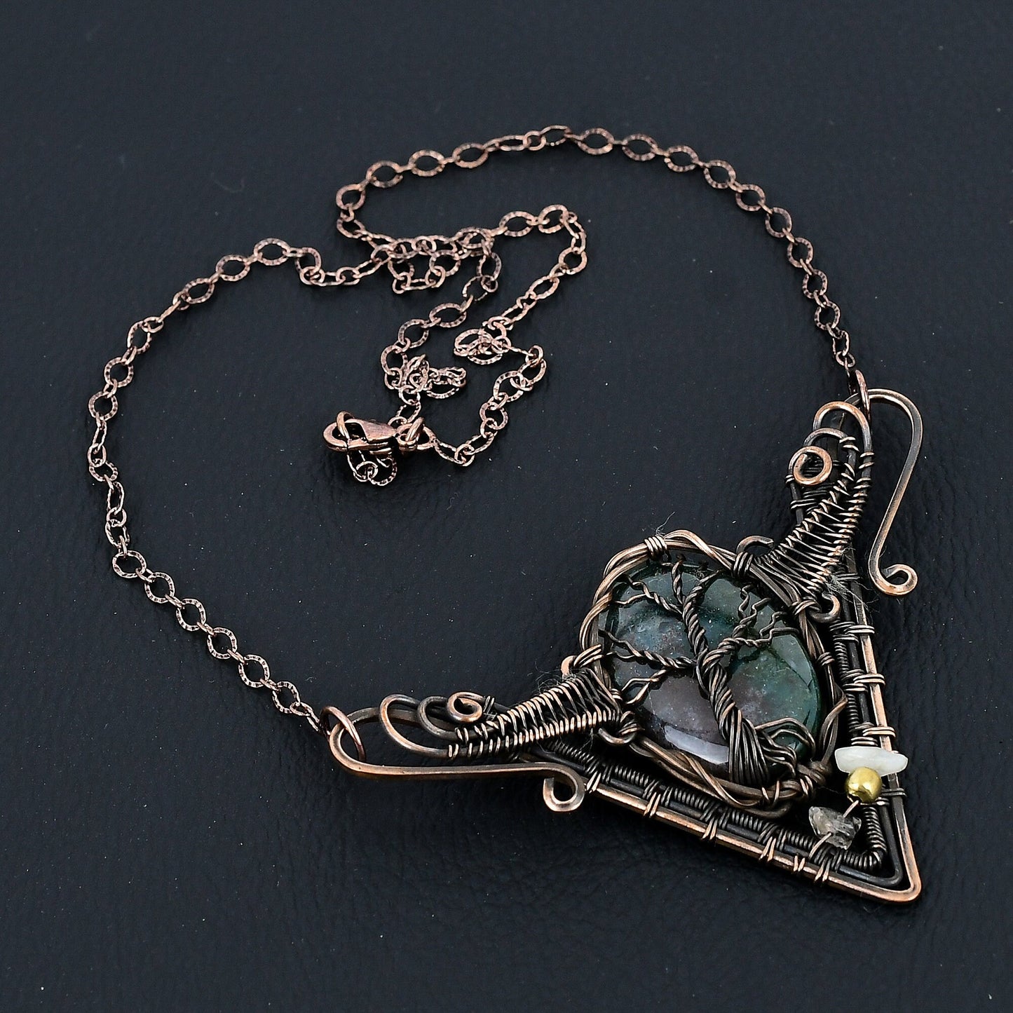 Green Bloodstone Gemstone Necklace