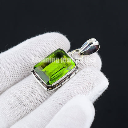 Green Peridot Gemstone Pendant