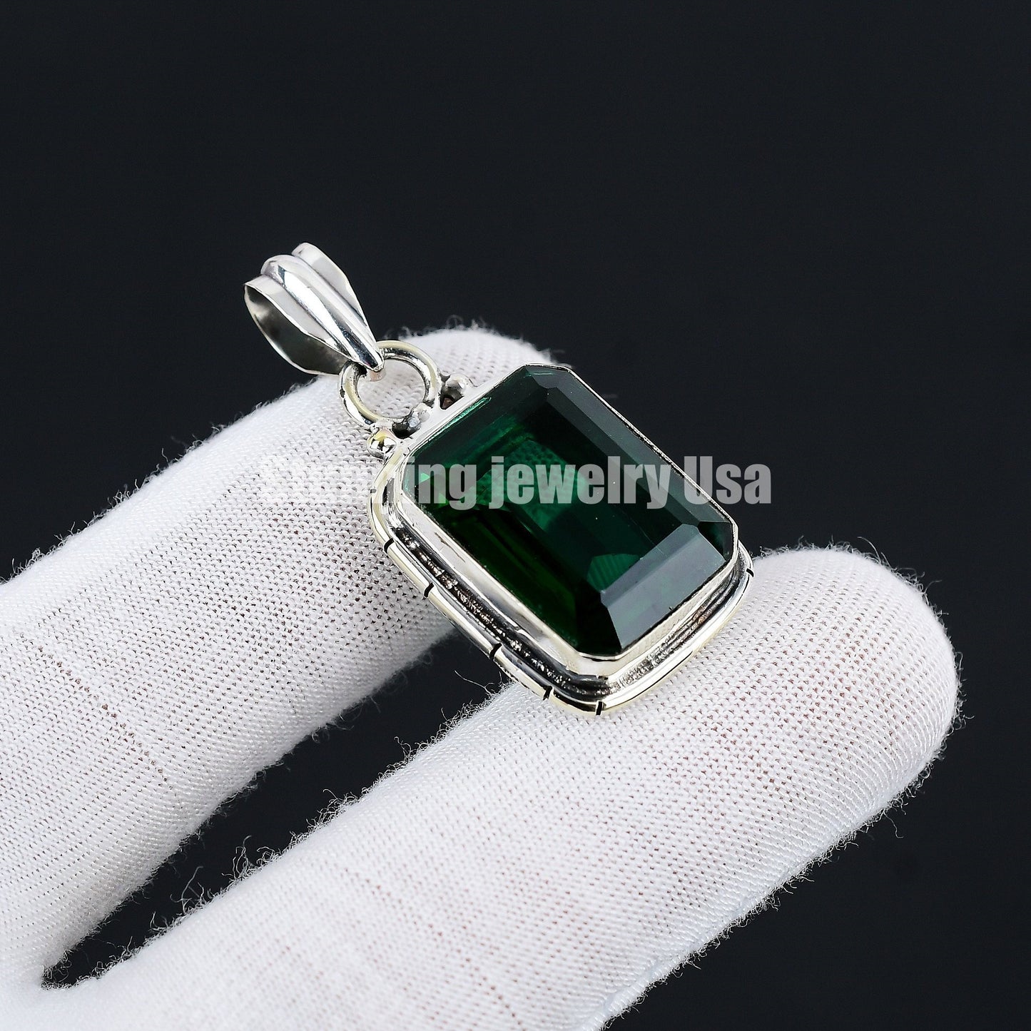 Green Tourmaline Gemstone Pendant