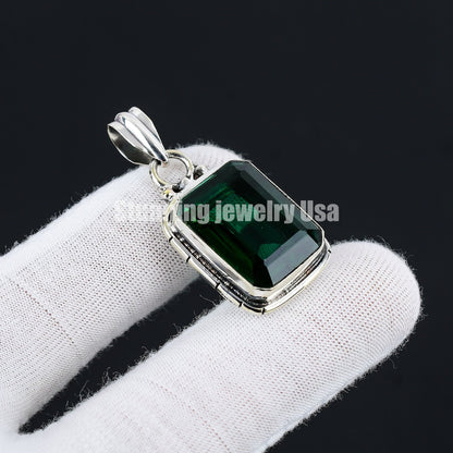 Green Tourmaline Gemstone Pendant