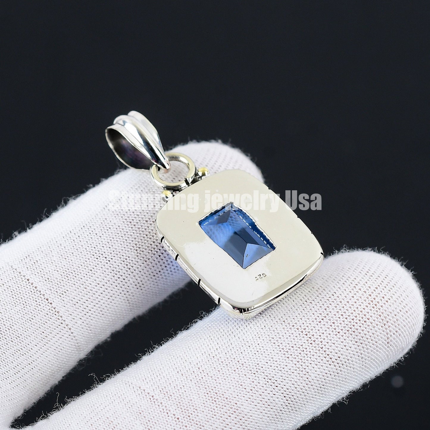 London Blue Topaz Sterling Silver Pendant