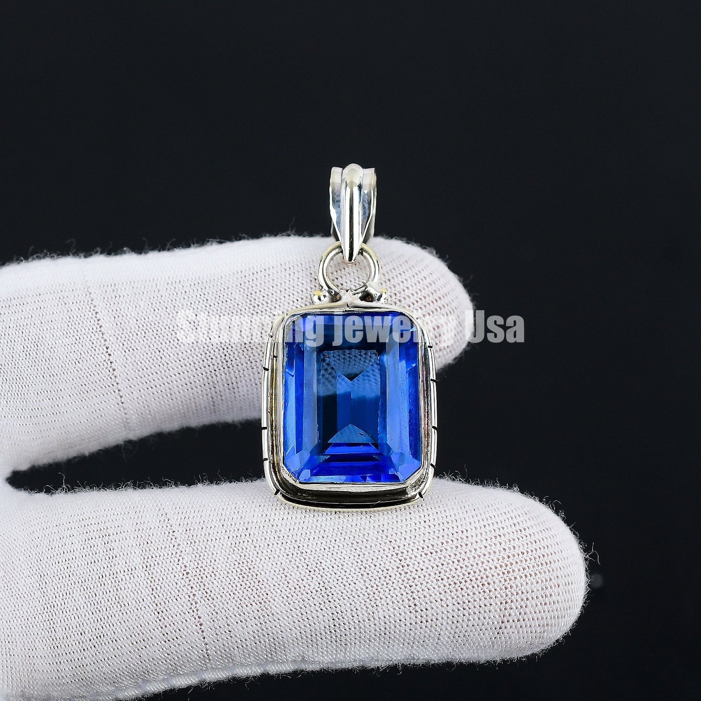 London Blue Topaz Sterling Silver Pendant