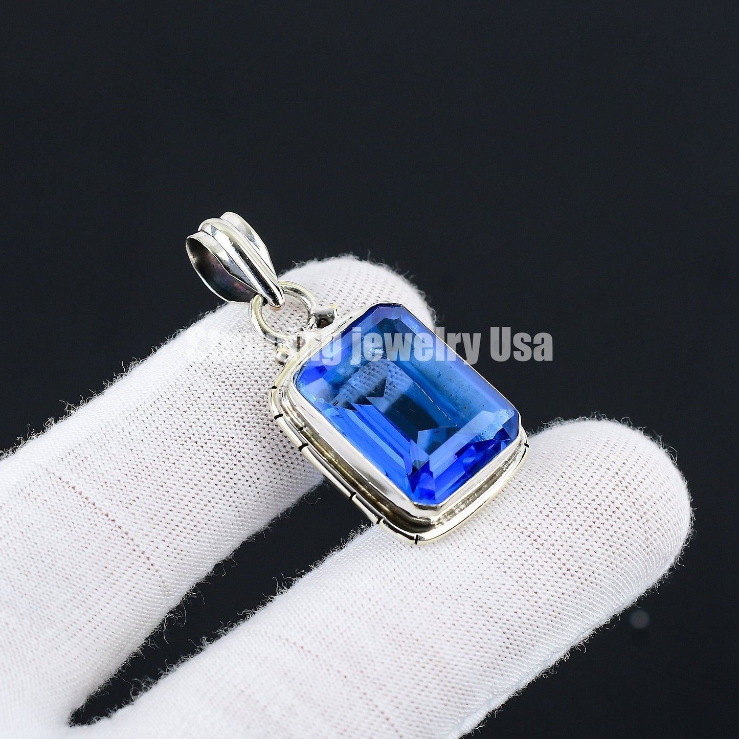 London Blue Topaz Sterling Silver Pendant