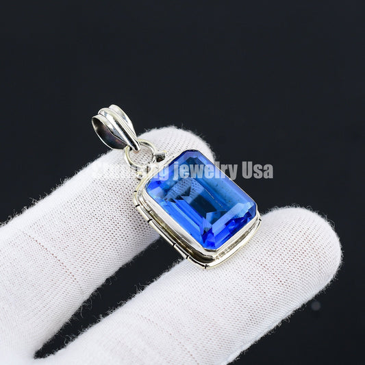 London Blue Topaz Sterling Silver Pendant