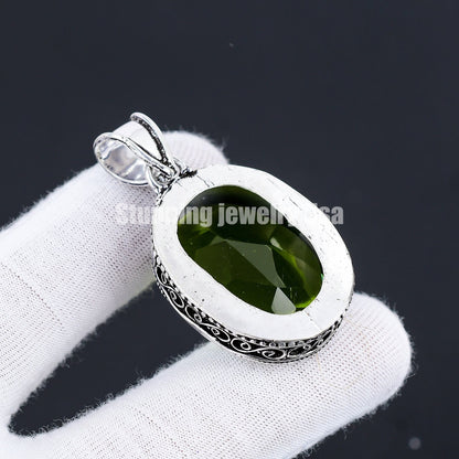 Green Peridot Gemstone Pendant