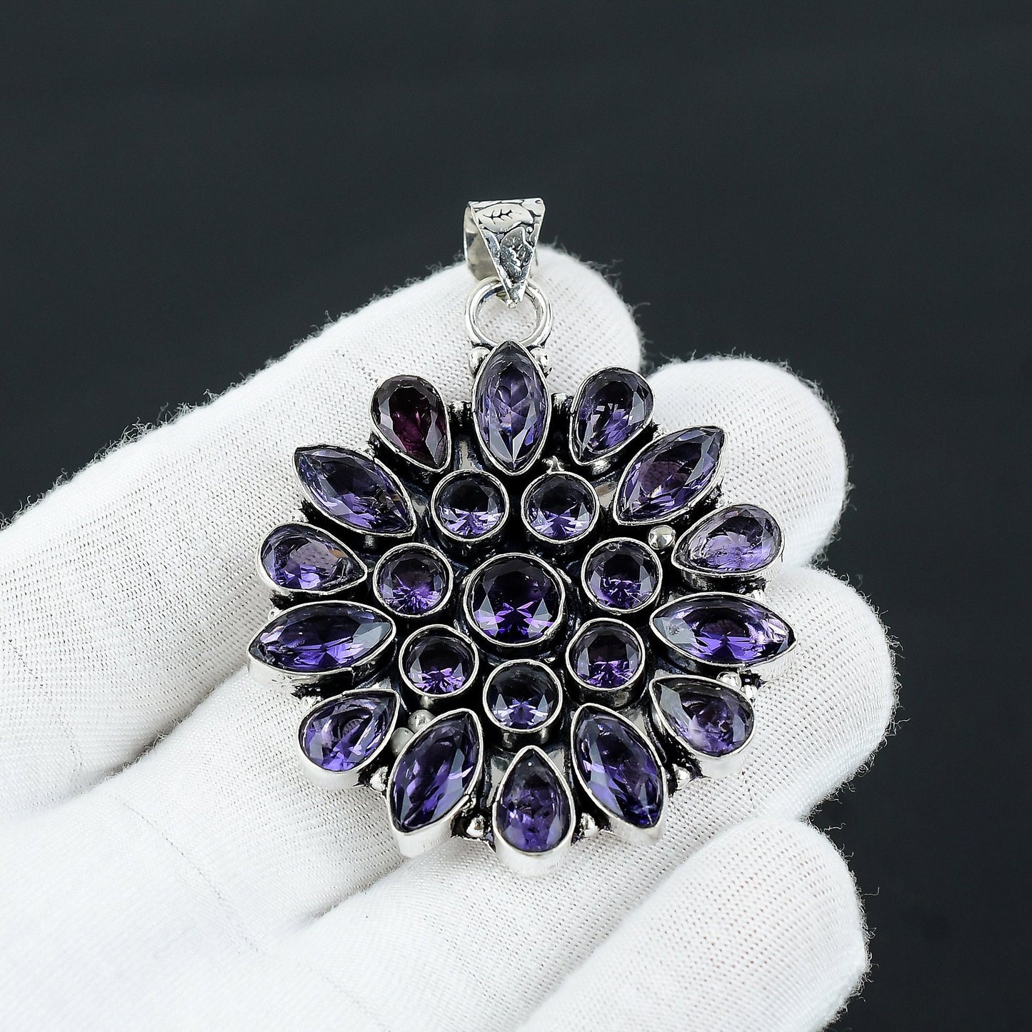 Purple Amethyst Gemstone Pendant