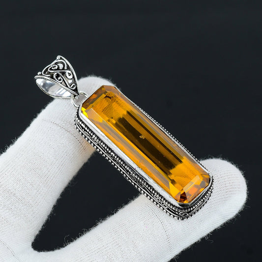 Yellow Citrine Gemstone Pendant
