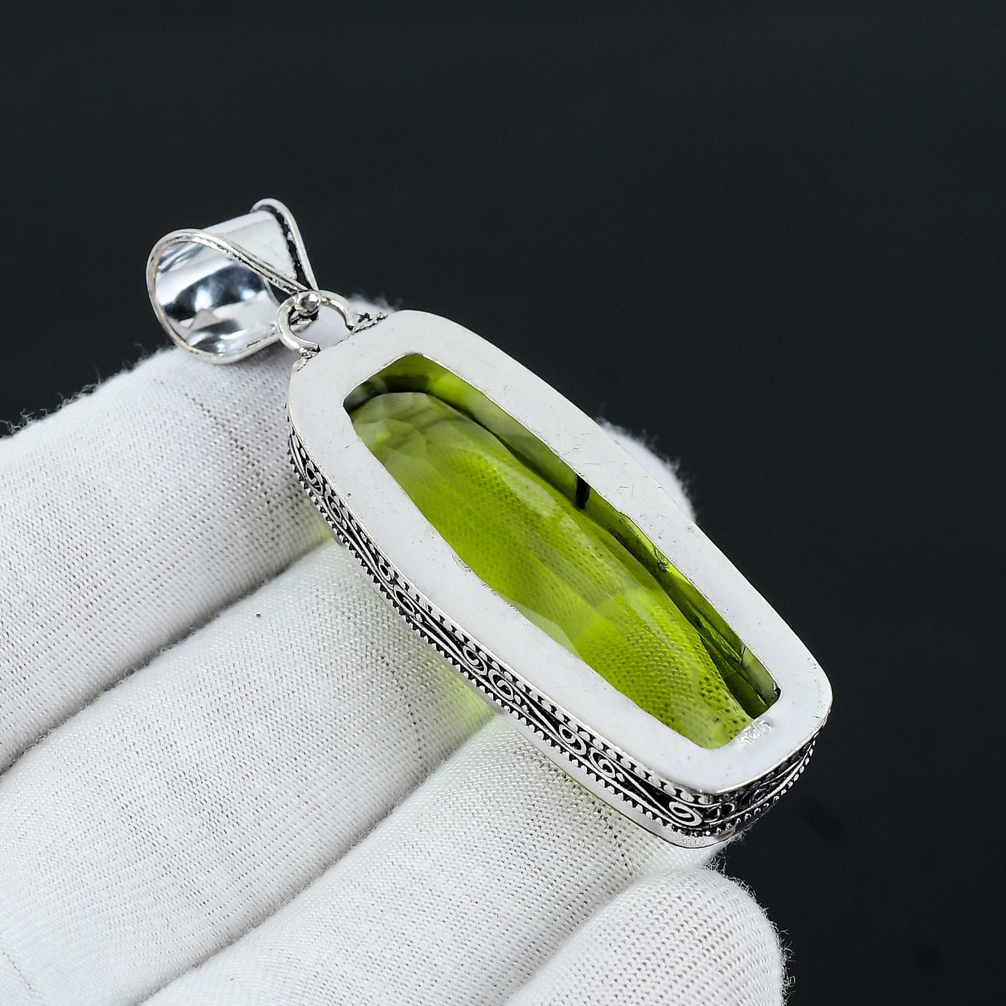 Green Peridot Gemstone Pendant