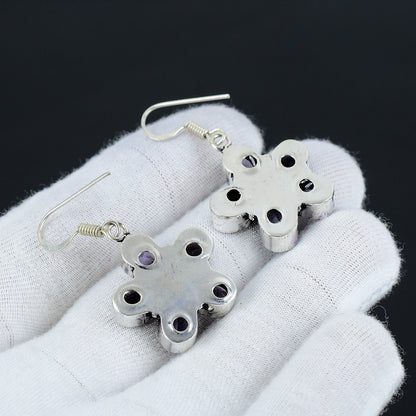 Blue Tanzanite Gemstone Earrings