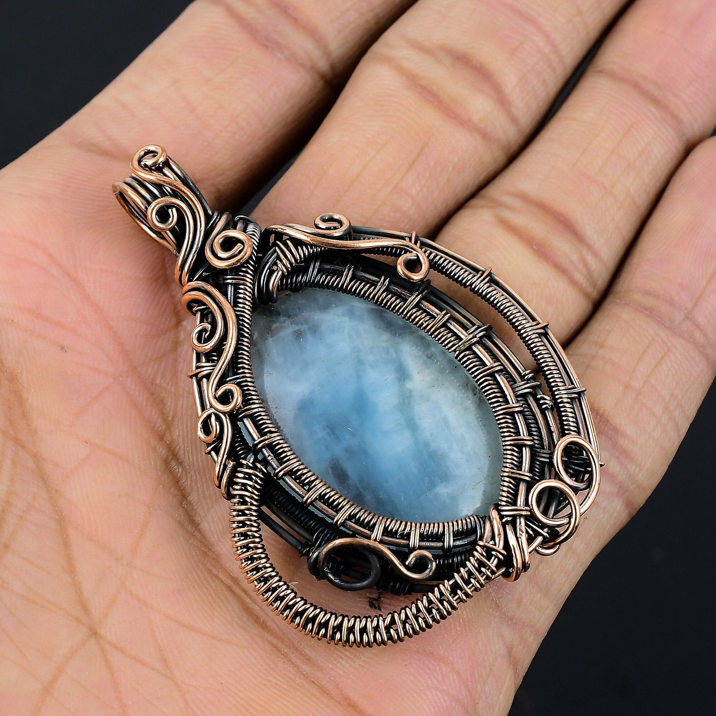 Aquamarine Blue Gemstone Pendant