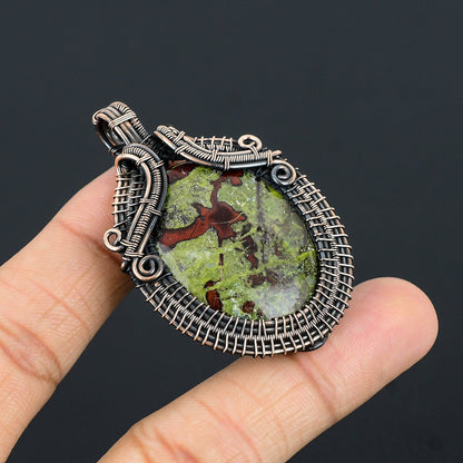 Green Bloodstone Gemstone Pendant