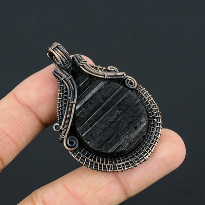 Black Tourmaline Gemstone Pendant