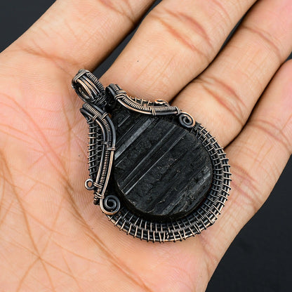 Black Tourmaline Gemstone Pendant