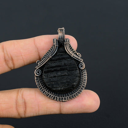 Black Tourmaline Gemstone Pendant