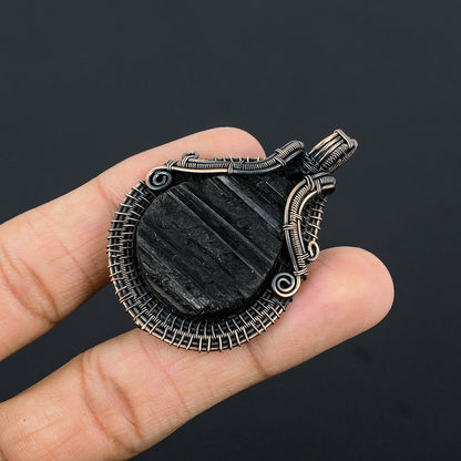 Black Tourmaline Gemstone Pendant